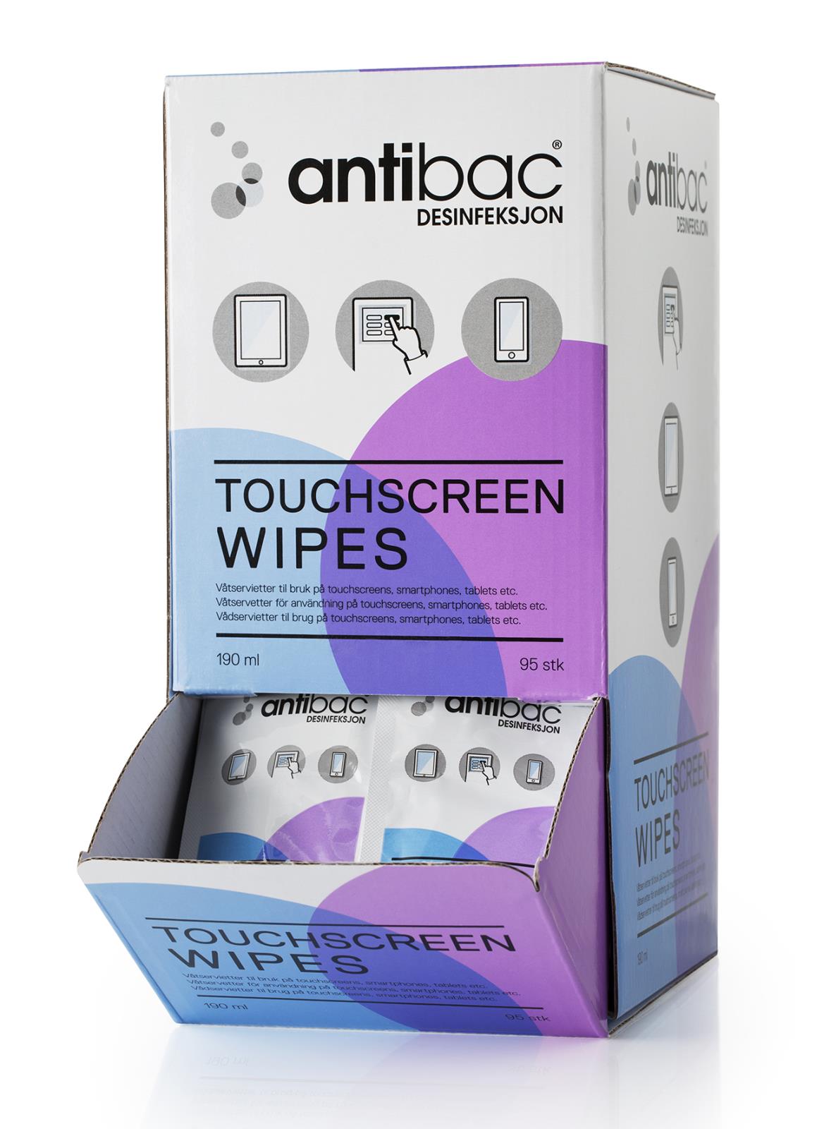 Rengöringsduk Antibac Touchscreen wipes singelpack 36060051