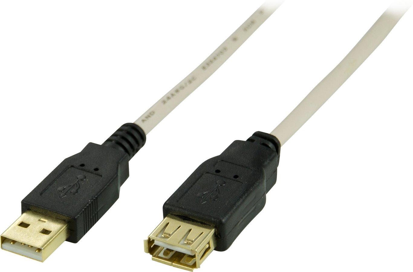 USB 2 kabel Deltaco A-A hane/hona 5,0m 36070005