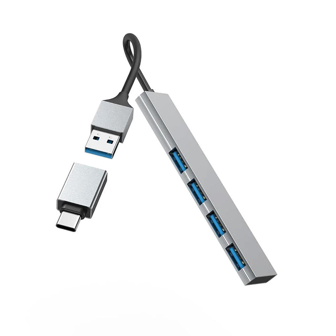 USB-Hub Hama USB-A 3.2 med 4 portar och USB-C-anslutning