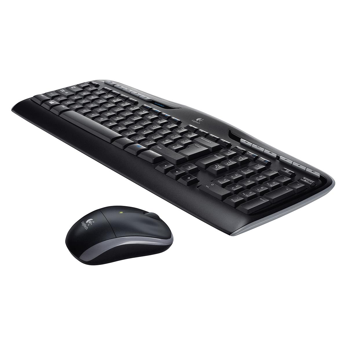 Trådlöst tangentbord och mus Logitech MK330 i svart