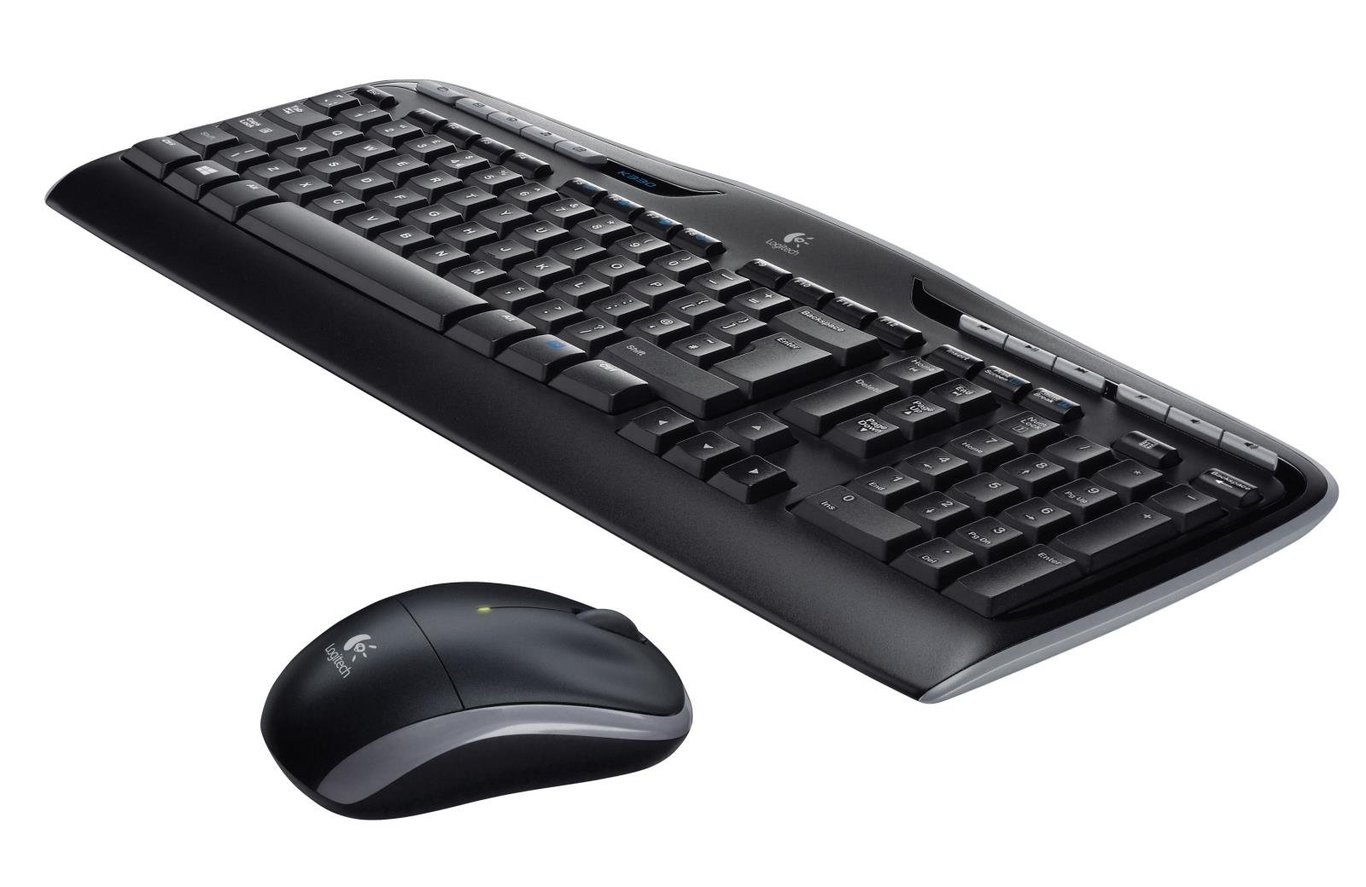 Trådlöst tangentbord och mus Logitech MK330 i svart