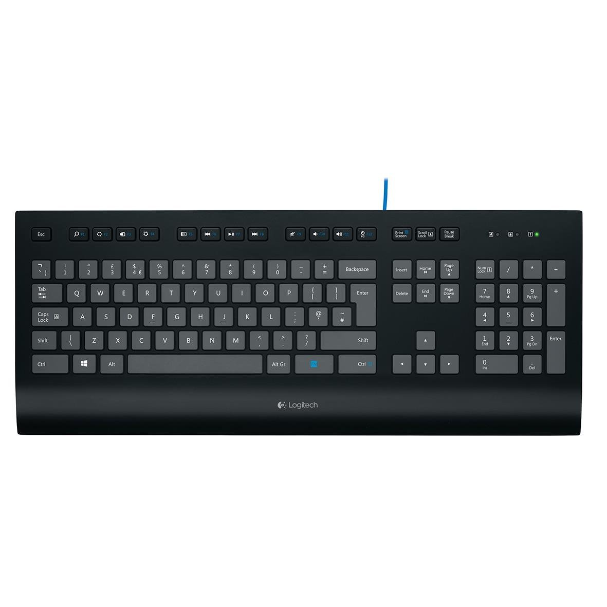 Logitech K280e affärsdriven trådbunden tangentbord med numerisk knappsats