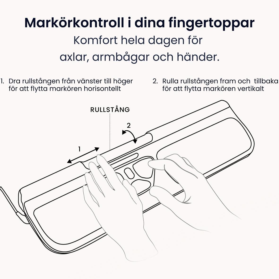 Ergonomisk RollerMouse Pro 3 med sladd, ergonomisk mus för komfort och precision