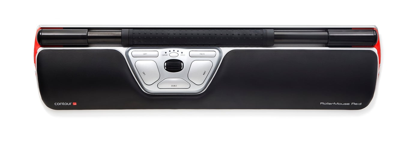 Ergonomisk trådlös RollerMouse Red med knappar och scrollhjul
