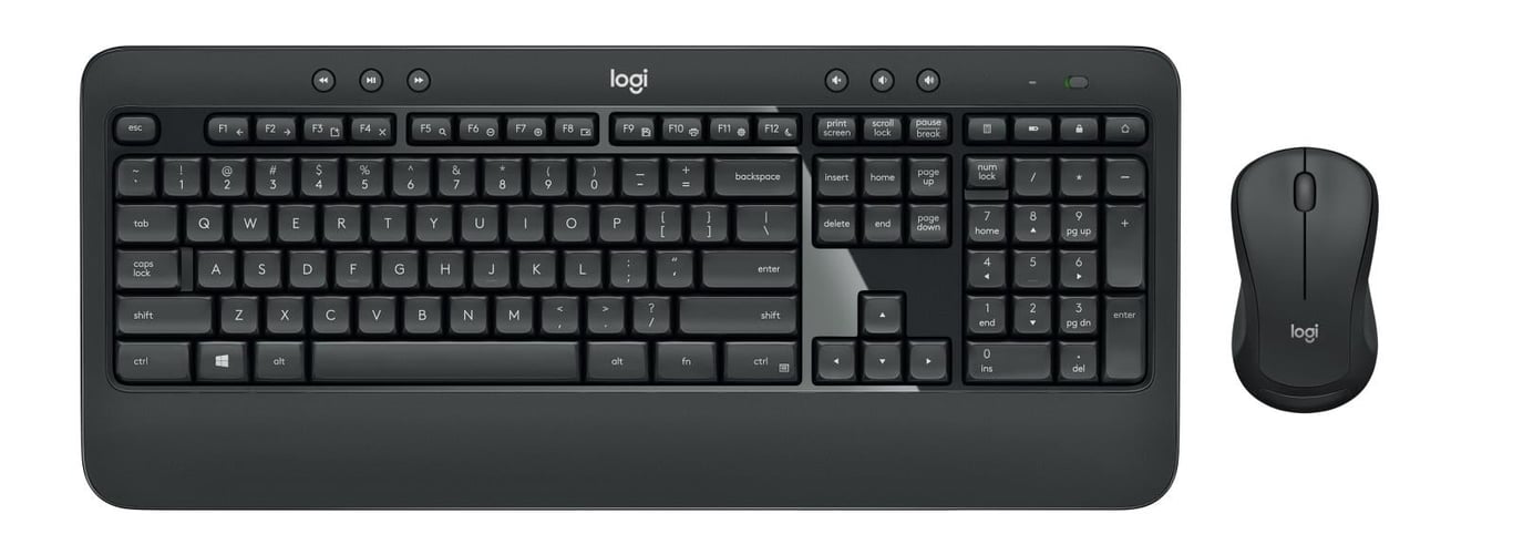 Trådlöst tangentbord och mus Logitech MK540 i svart