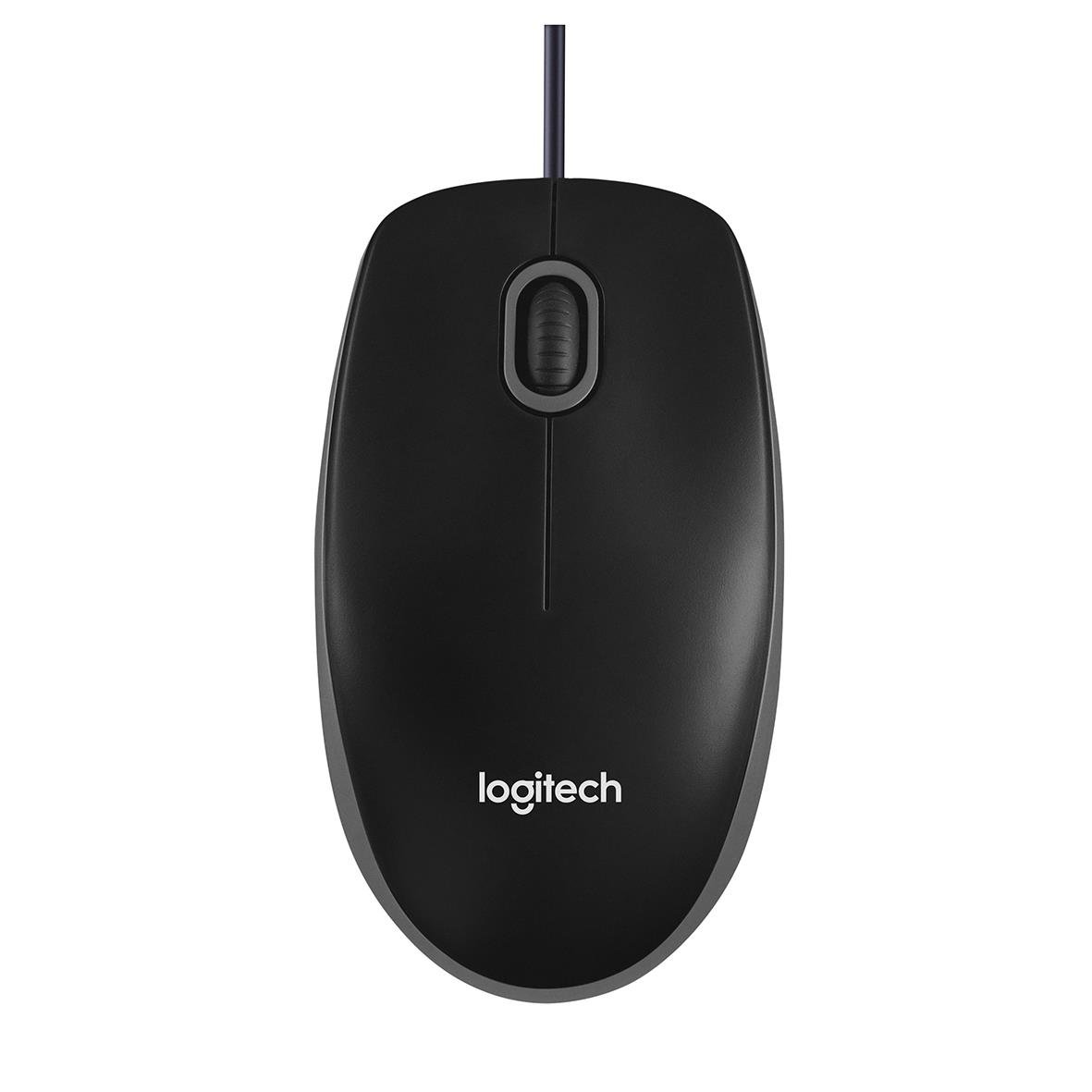 Svart Logitech B100 trådbunden datormus med scrollhjul