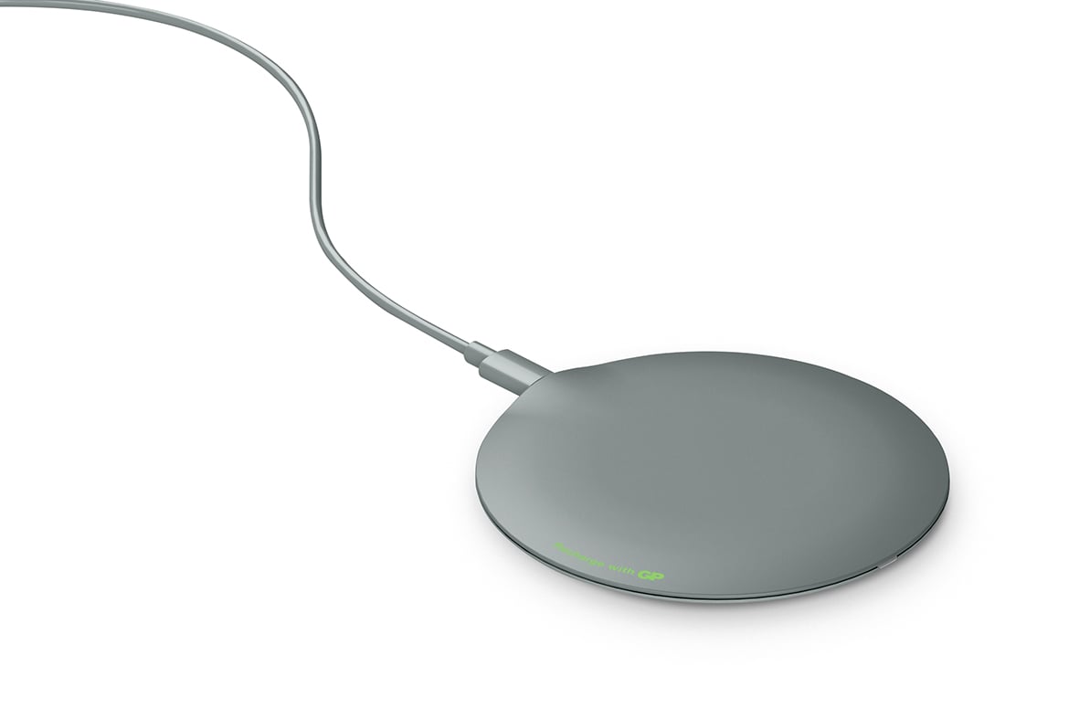 Trådlös laddare GP QP1A Qi 15W grå
