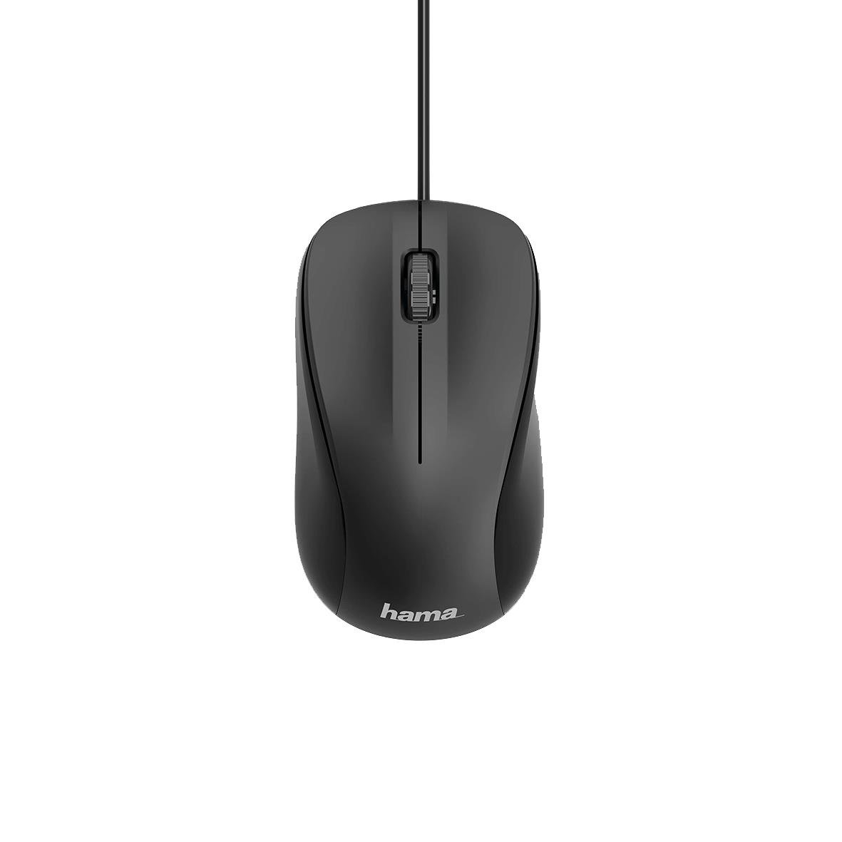 Hama MC-300 mus med sladd, svart, med scrollhjul och knappar