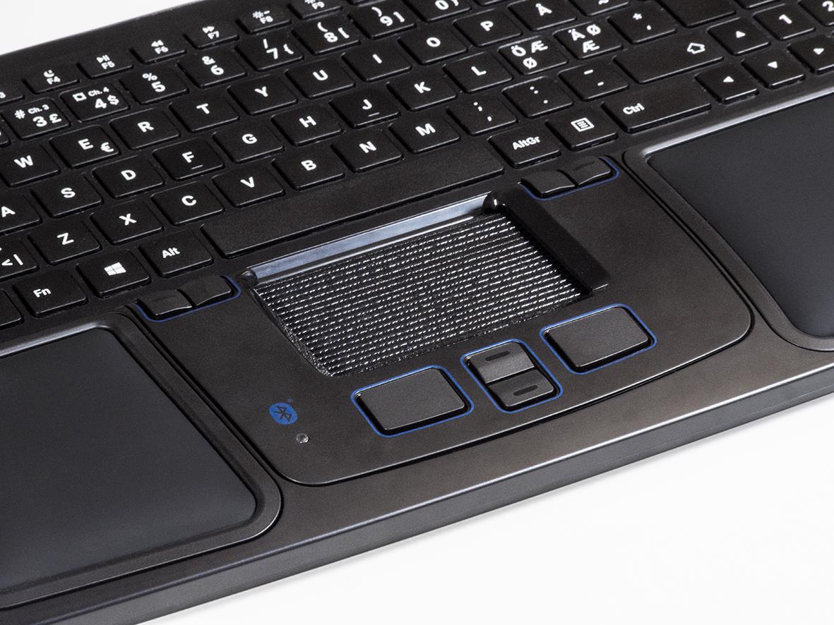 Ergonomisk mus Mousetrapper Prime trådlös med handledsstöd och knappar