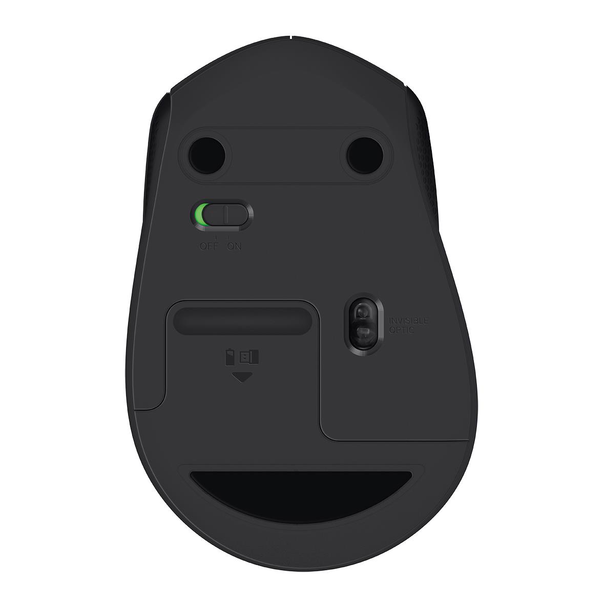 Trådlös Logitech B330 Silent Plus mus sett uppifrån