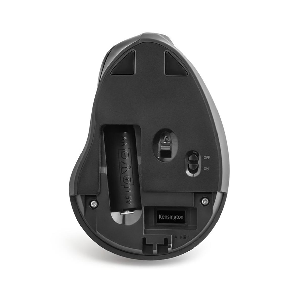 Kensington ProFit vertikal trådlös mus med batterifack och on/off-knapp