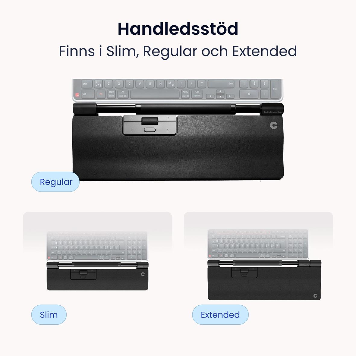 Ergonomisk mus RollerMouse Pro i veganläder med sladd, slimmad design