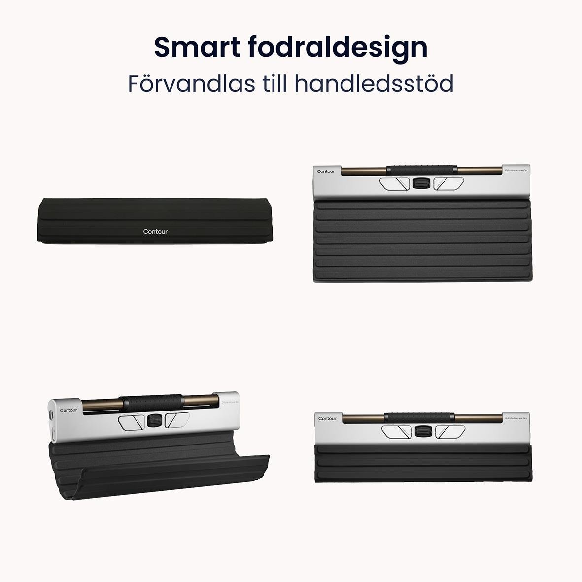 Ergonomisk mus RollerMouse Go Trådlös med handledsstöd och konturformad design