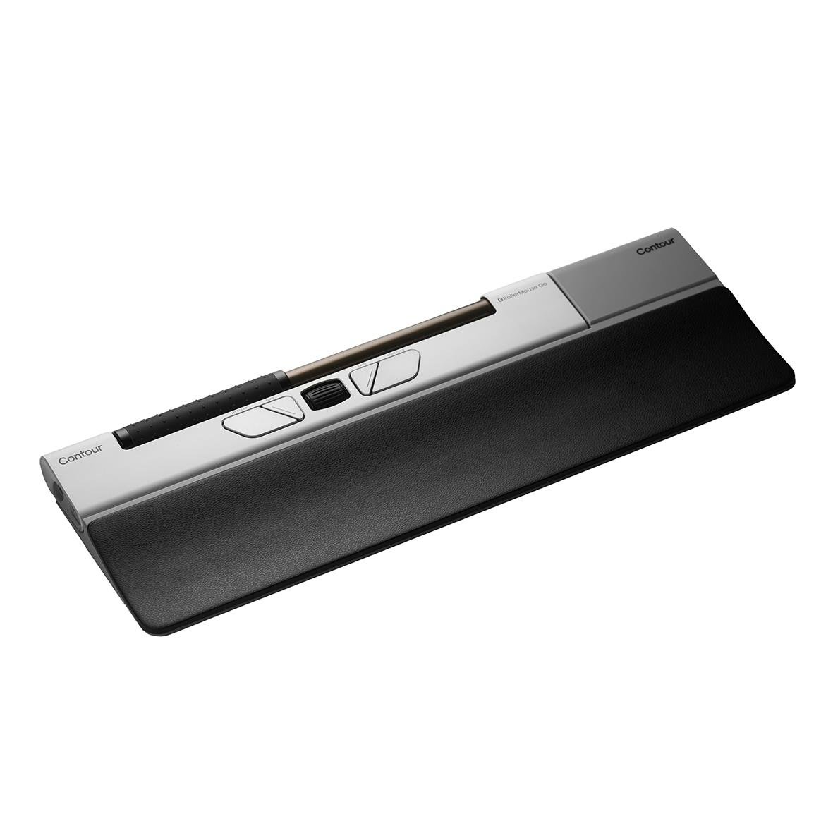 Ergonomisk mus/docka RollerMouse Go Trådlös i svart och silver