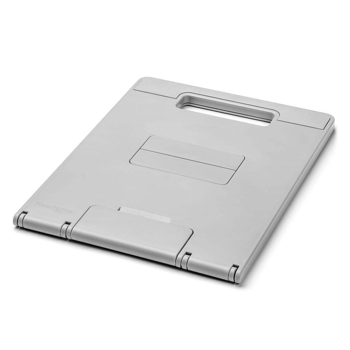 Justerbart laptopstöd Kensington EasyRiser Go i vitt, vikbart och portabelt för ergonomisk användning