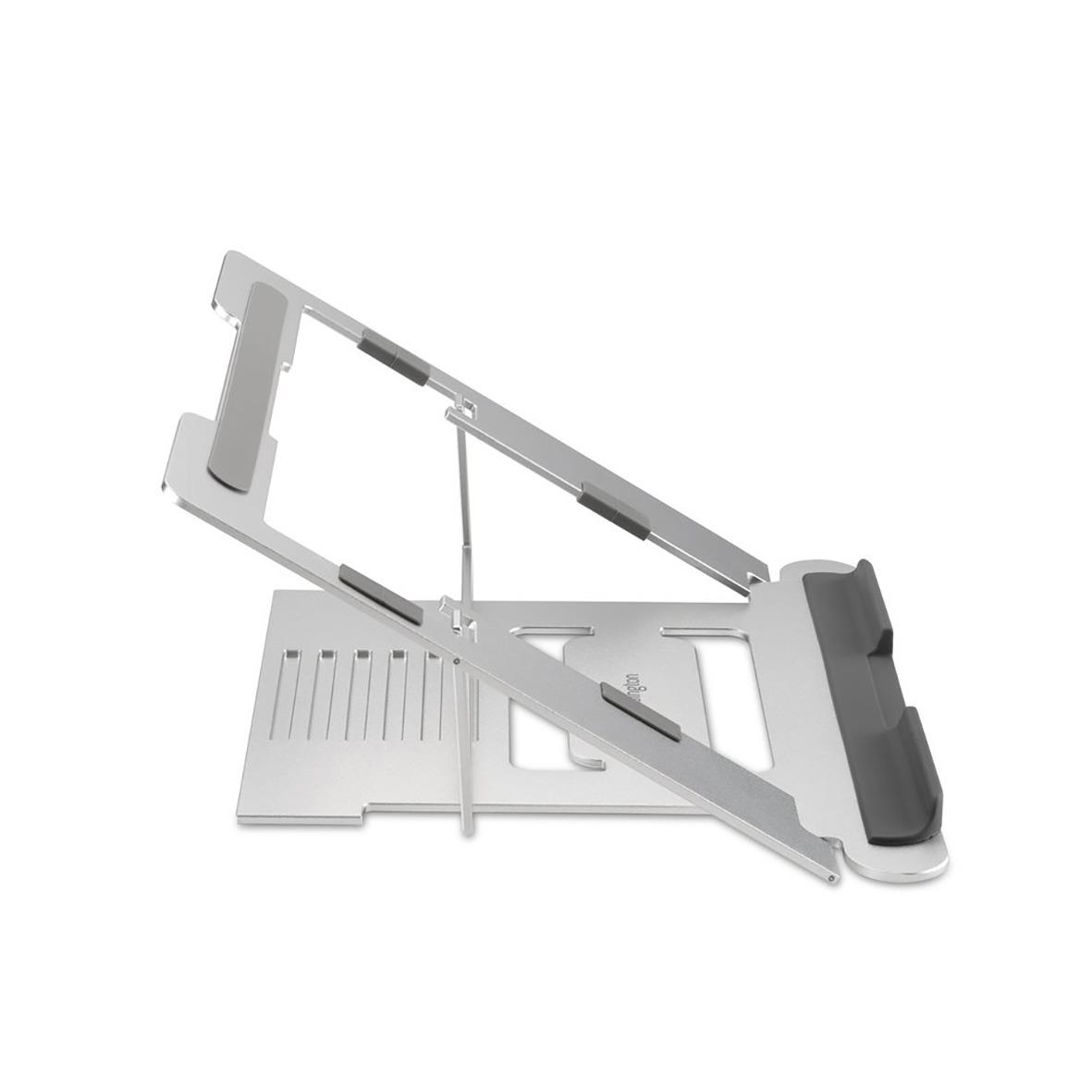 Justerbart laptopstöd Kensington EasyRiser i vitt med justerbar vinkel och stöd för laptop