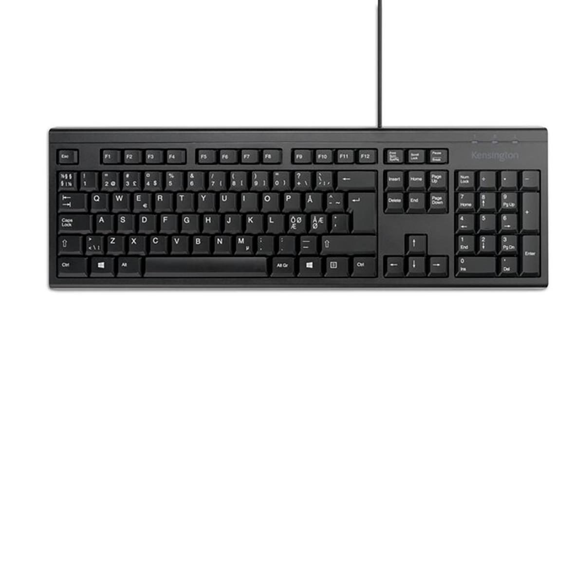 Svart Kensington EQ KB100S trådbundet tangentbord med numerisk tangentbord