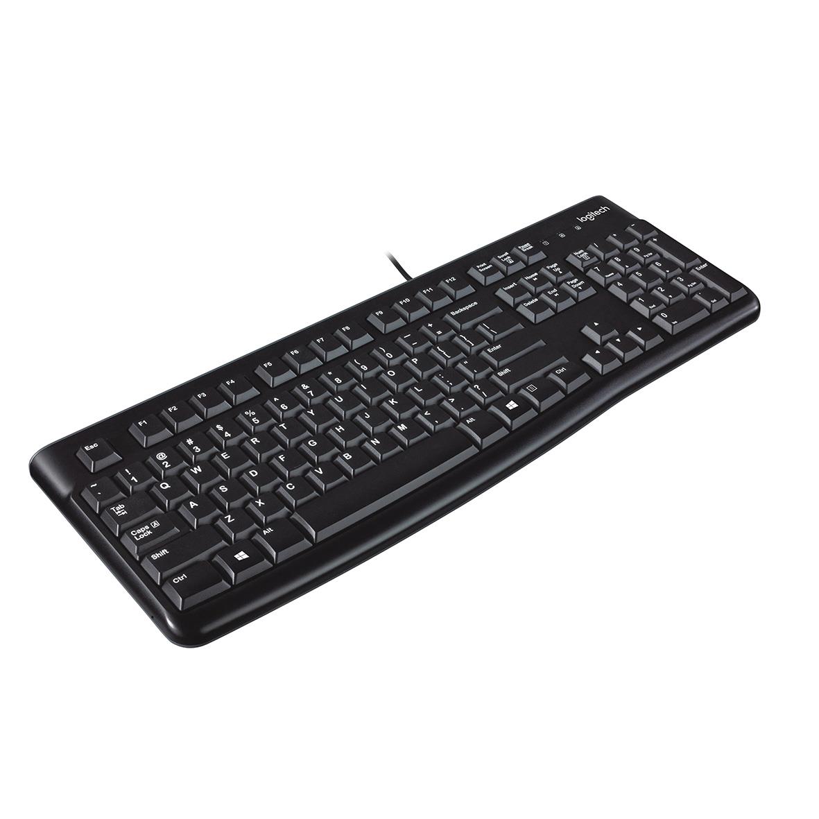 Svart Logitech K120 trådbundet tangentbord med numerisk keypad