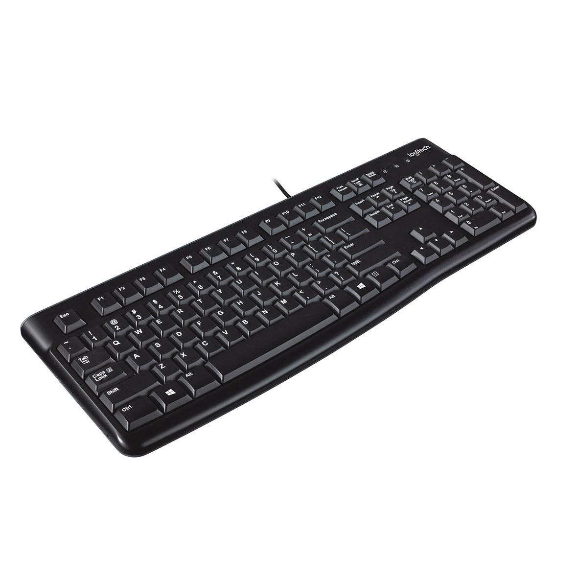 Svart Logitech K120 trådbundet tangentbord med numerisk keypad