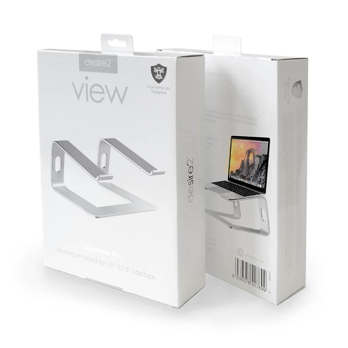 Laptopstöd Desire2 Supreme Pro i aluminium för ergonomisk användning