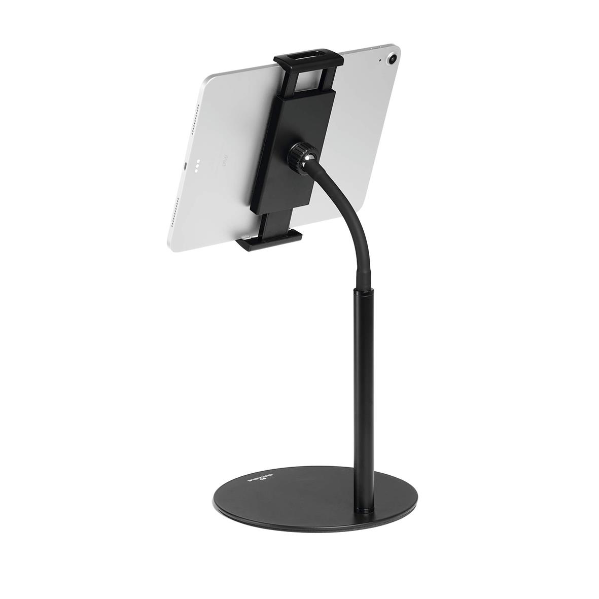 Svart surfplattehållare Twist Bord med justerbar arm och rund bas