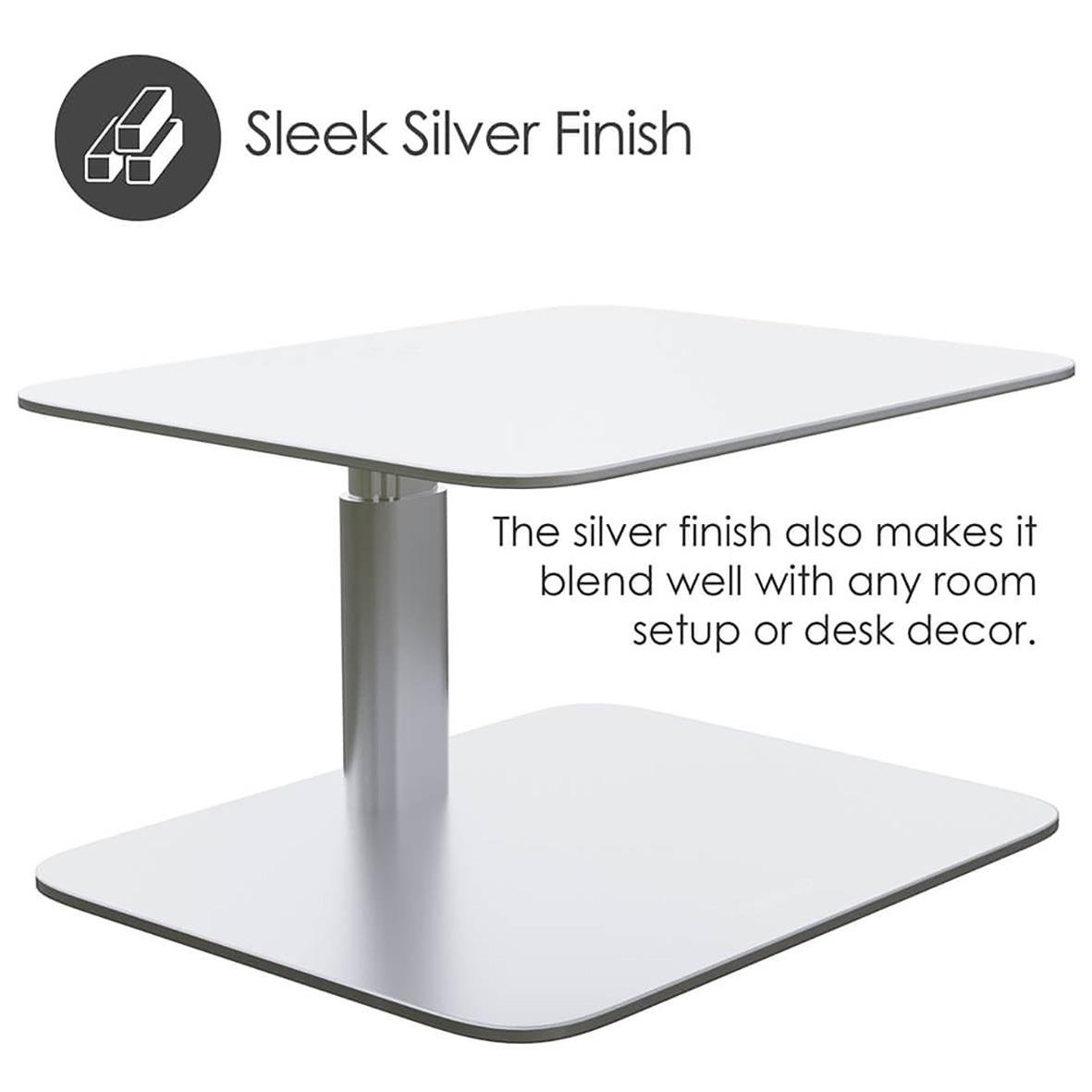 Skärmställ Jobmate Desire2 med silverfinish som passar i alla rum och skrivbord.