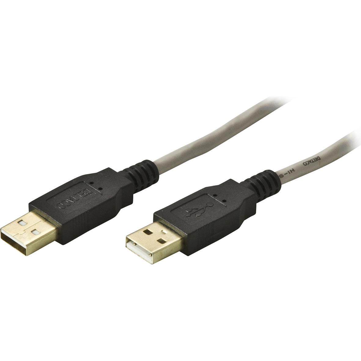 " 2.0-kabel Deltaco A-A hane/hane, 1,8 meter lång"