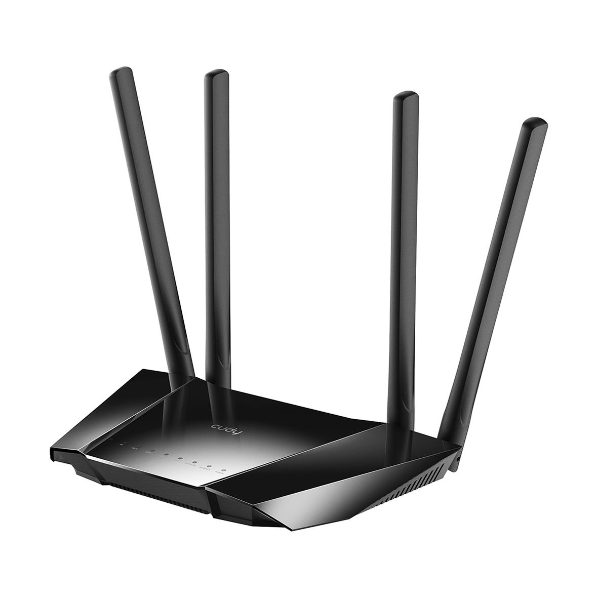 Wi-Fi router Cudy LT400 med fyra antenner och port för 4G-anslutning