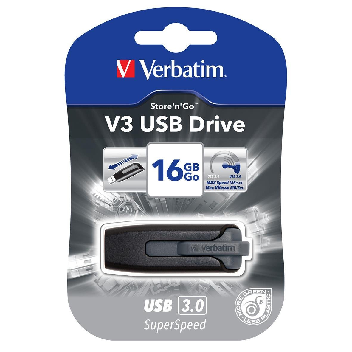 Verbatim Store n Go V3 USB 3.0 minnesstick 16GB i förpackning