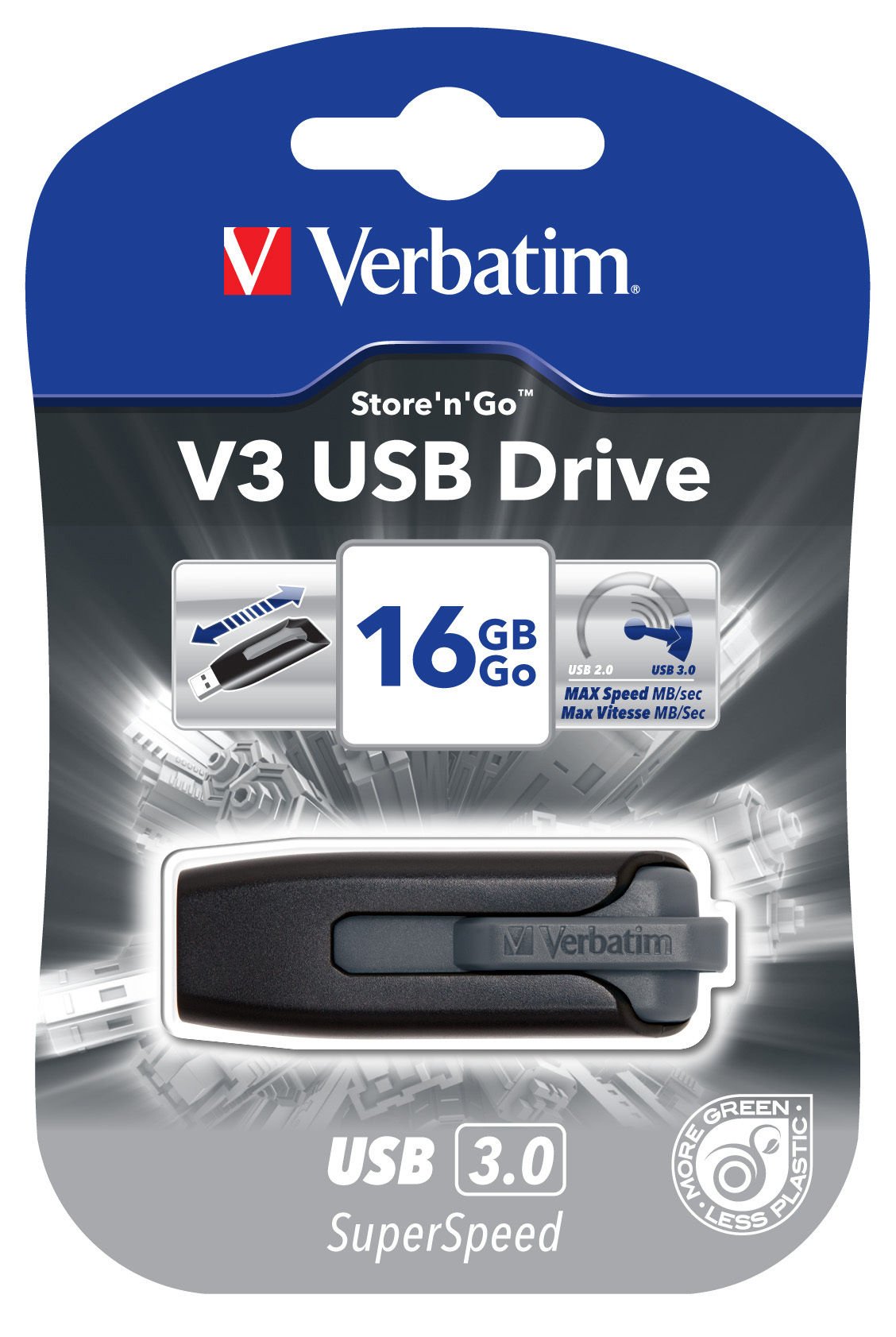 Verbatim Store n Go V3 USB 3.0 minnesstick 16GB i förpackning