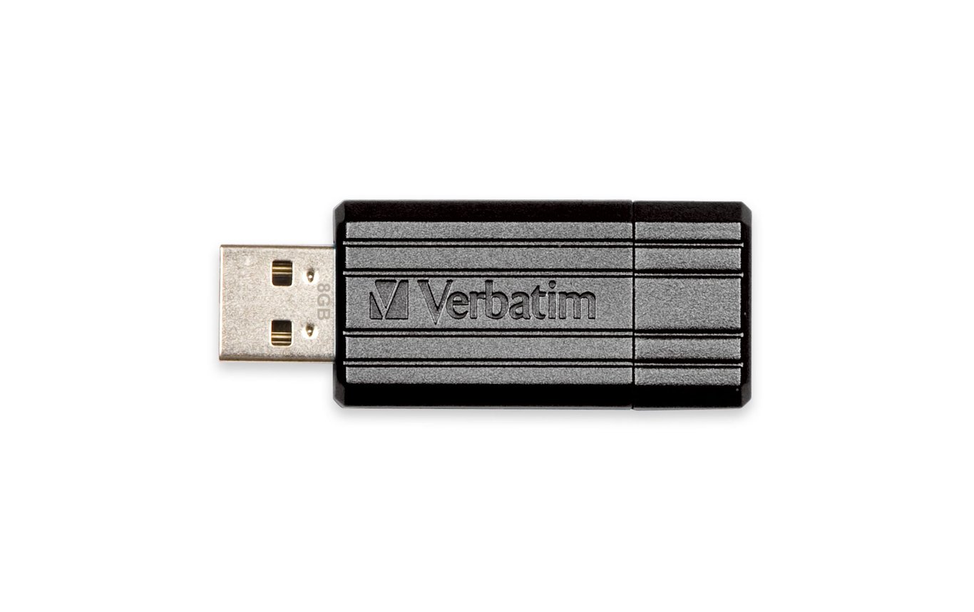 USB-Minne Verbatim PinStripe 8GB Svart 36110040_2