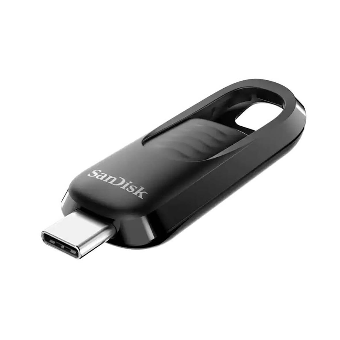 Sandisk Ultra Slider USB-minne Type C 64GB i svart med roterande lock
