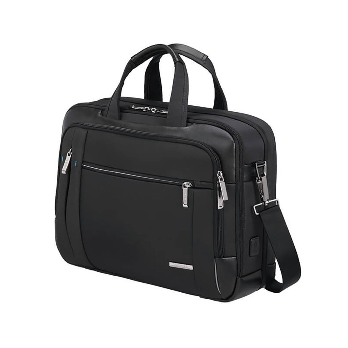 Svart datorväska Samsonite Spectrlite 3.0 för 15.6 tum med handtag och axelrem