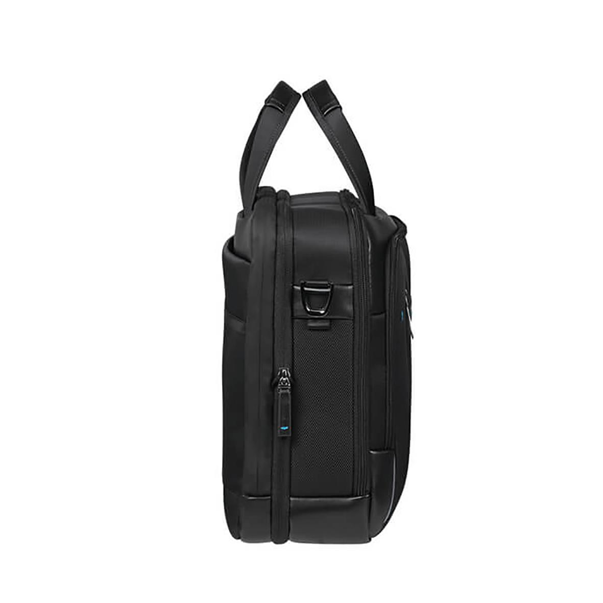 Svart Samsonite Spectrlite 3.0 datorväska för 15.6 tum med handtag och flera fack