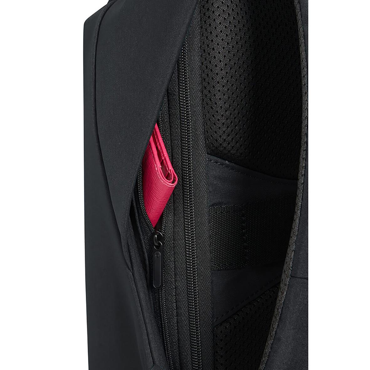 Svart Samsonite Securipac 2.0 ryggsäck med 15.6 tum fack och pinka detalj