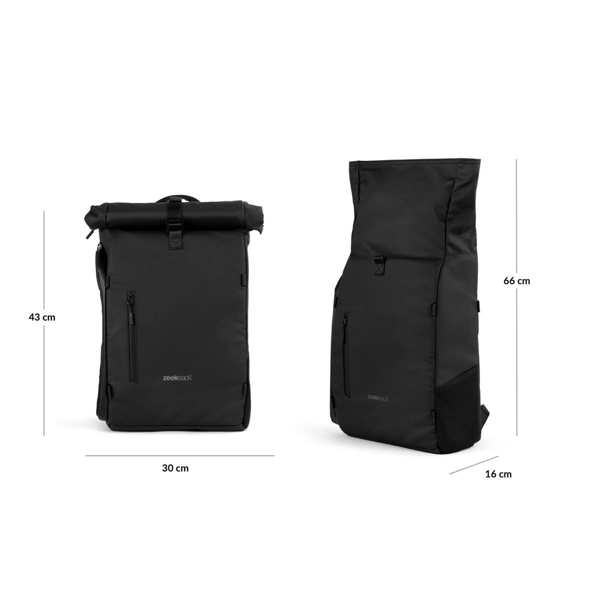 Ryggsäck Zeeksack The Rolltop Svart 21-26L 37010643_13