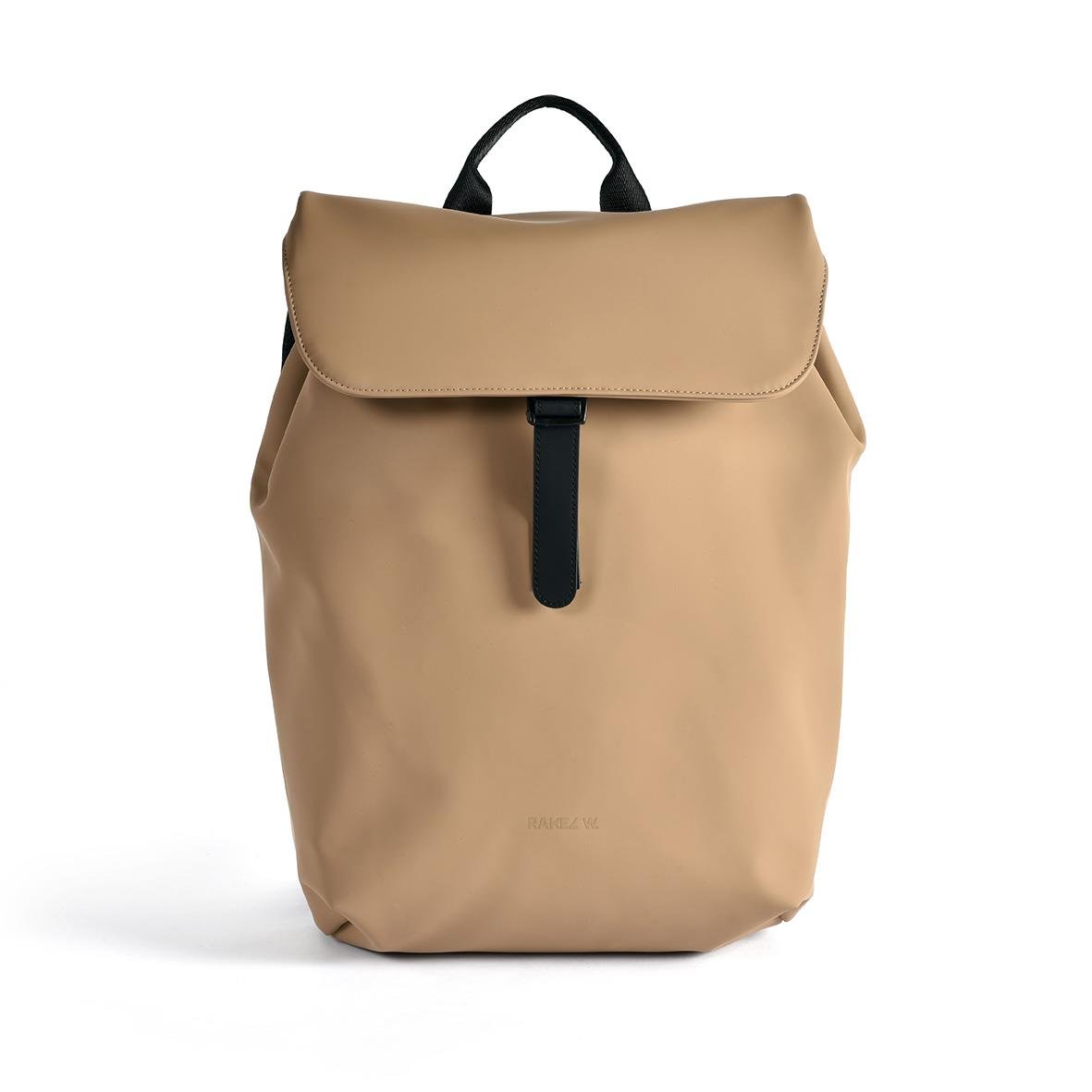 Ryggsäck RW Santa Monica Khaki med enkel design och svart handtag