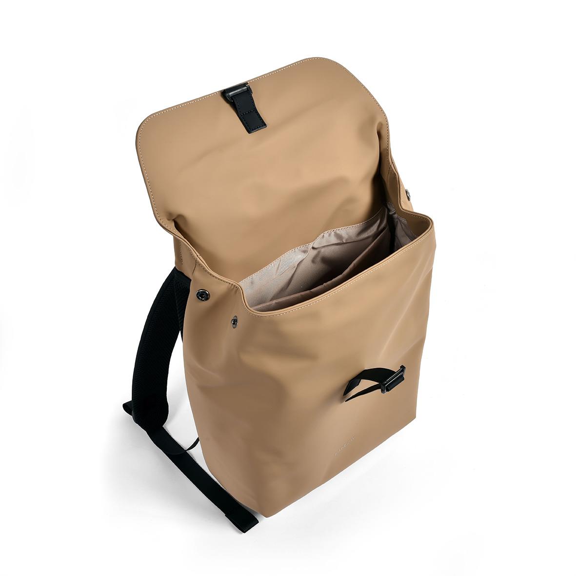 Ryggsäck RW Santa Monica Khaki med öppet fack och justerbara axelremmar