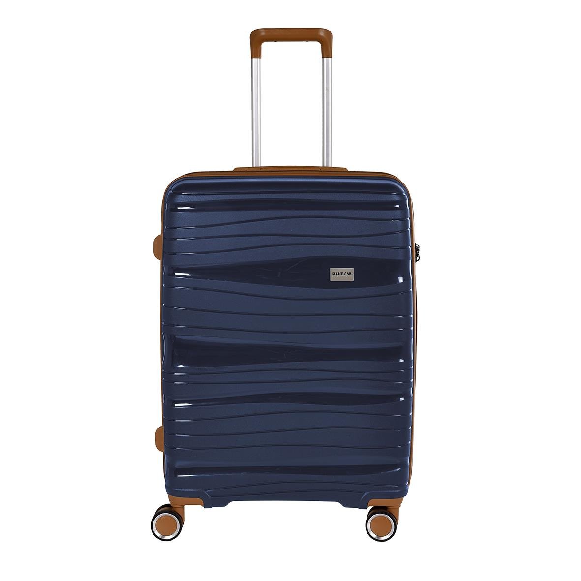 Blå resväska RW Trawel Alfrida Collection 3-set med teleskophandtag och fyra hjul