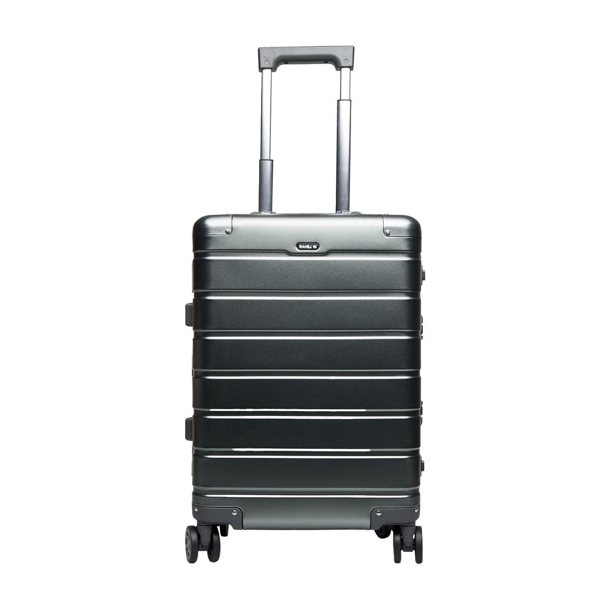 Silver resväska RW Trawel Aluminium 20 tum med teleskophandtag och fyra hjul