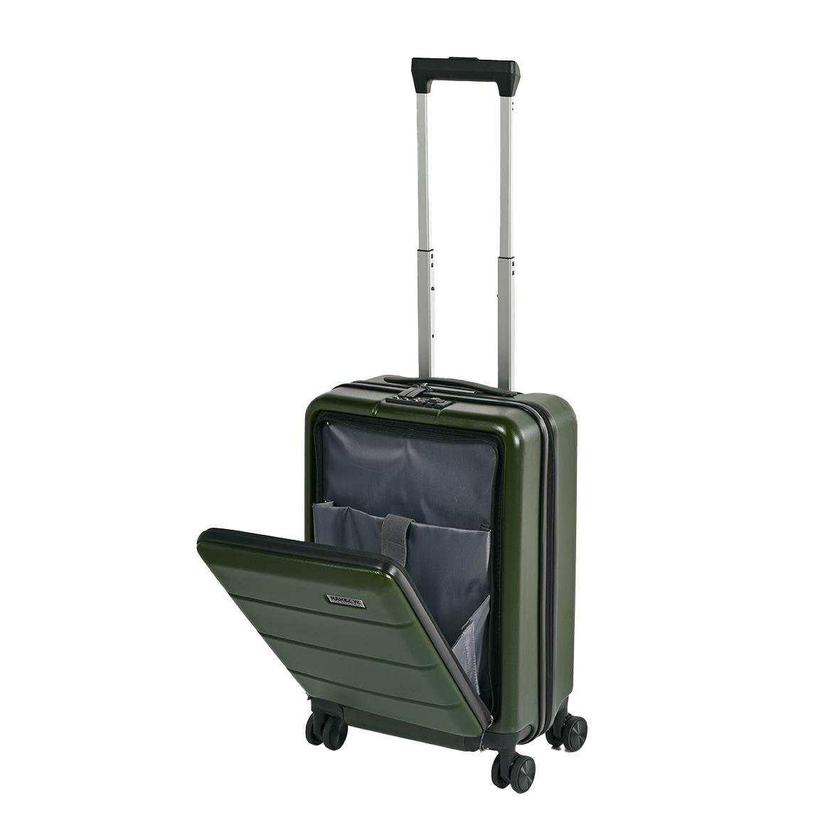 Grön resväska RW Trawel Weekender 20 tum med utbyggbar handtag och fyra hjul