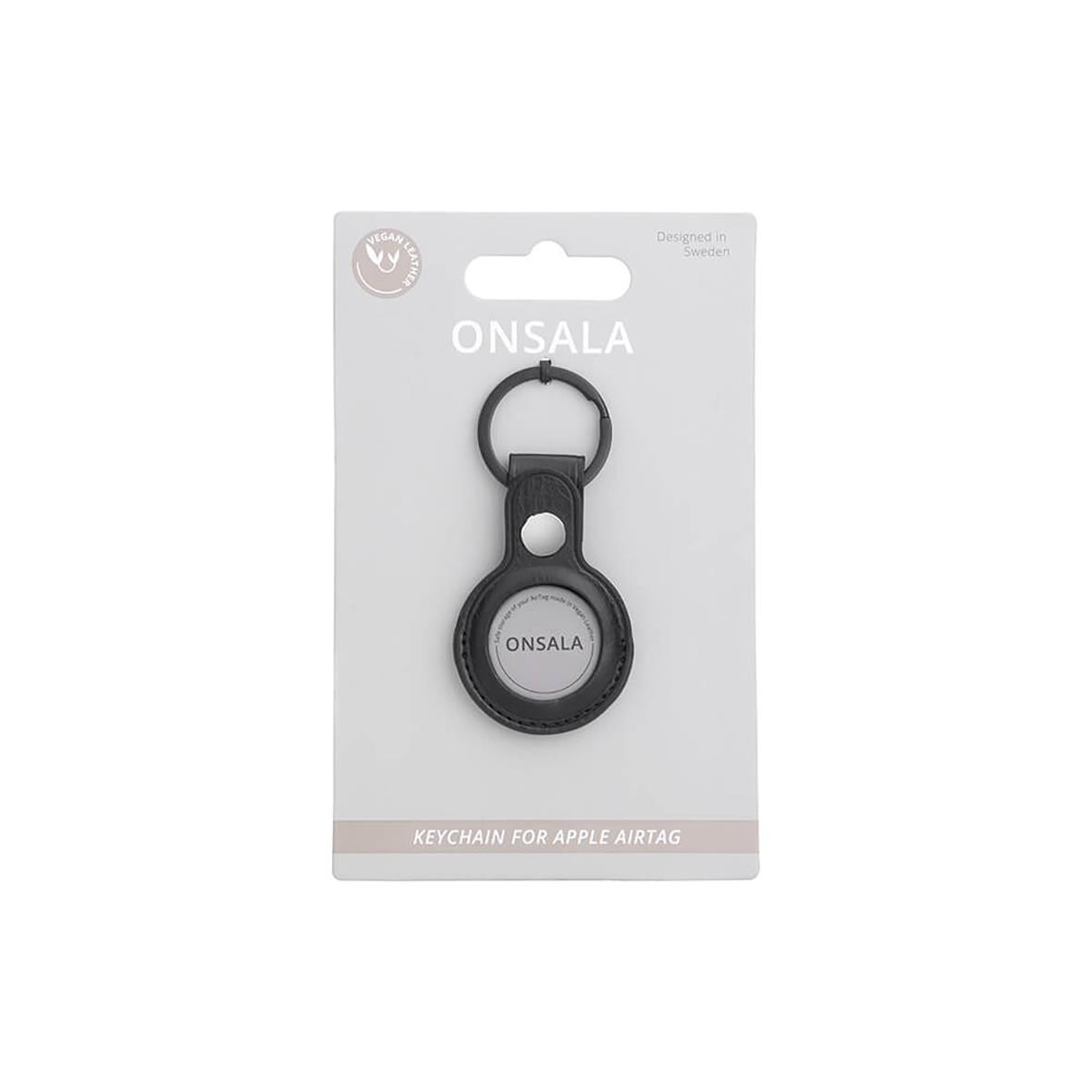Svart nyckelringhållare för Apple Airtag från Onsala