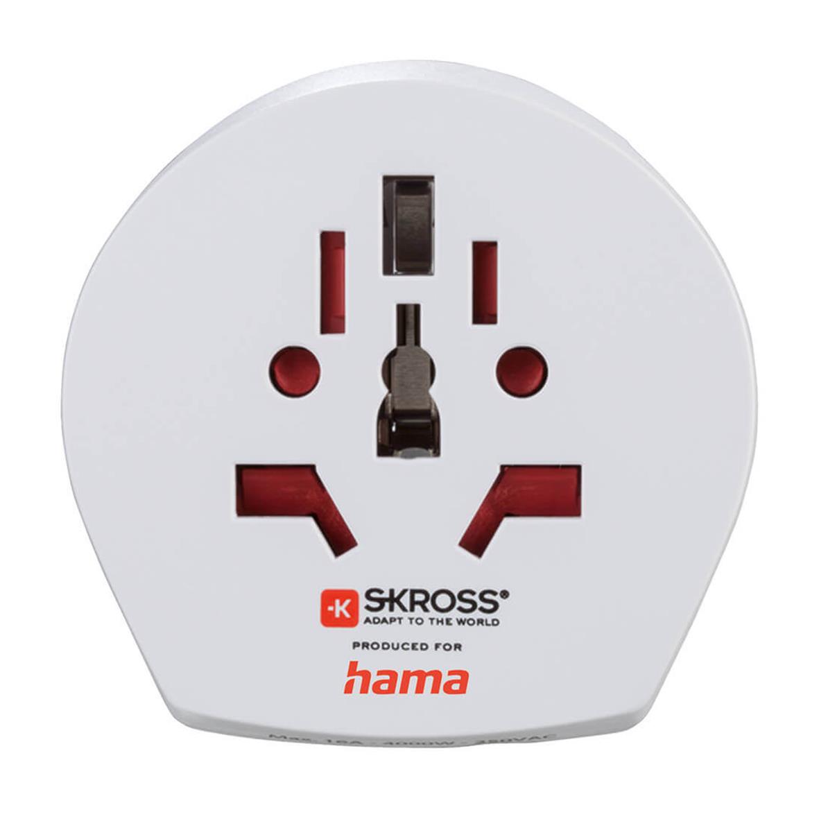 Reseadapter Hama Pro Light USB 3-Pin med kontakt och jordning