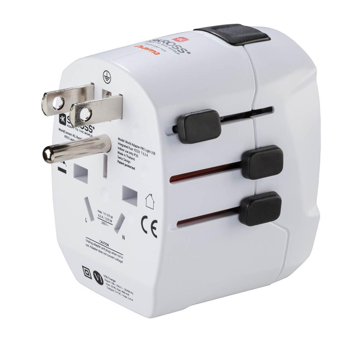 Reseadapter Hama Pro Light USB 3-Pin med tre justerbara kontroller