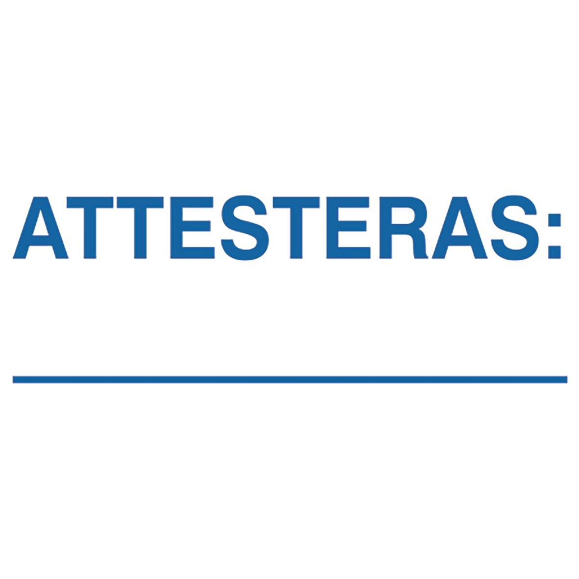 Stämpel Colop Green Line 20/L med text attesteras