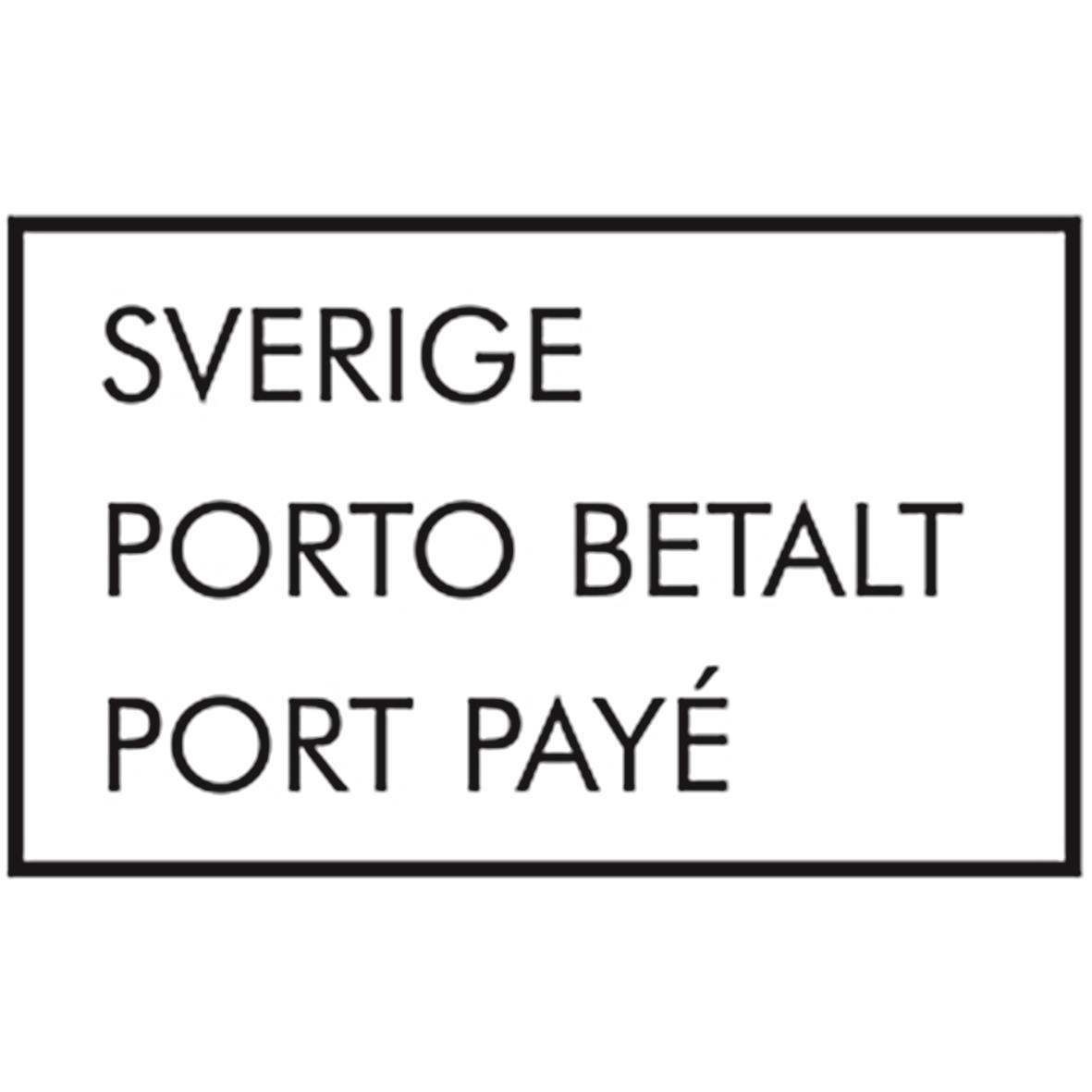 Poststämplar för Sverige, porto betalt, port payé
