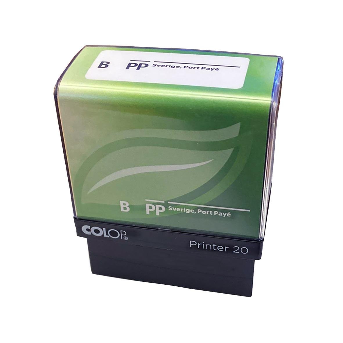 Grön stämpel Colop Green Line 20/L för klassbrev