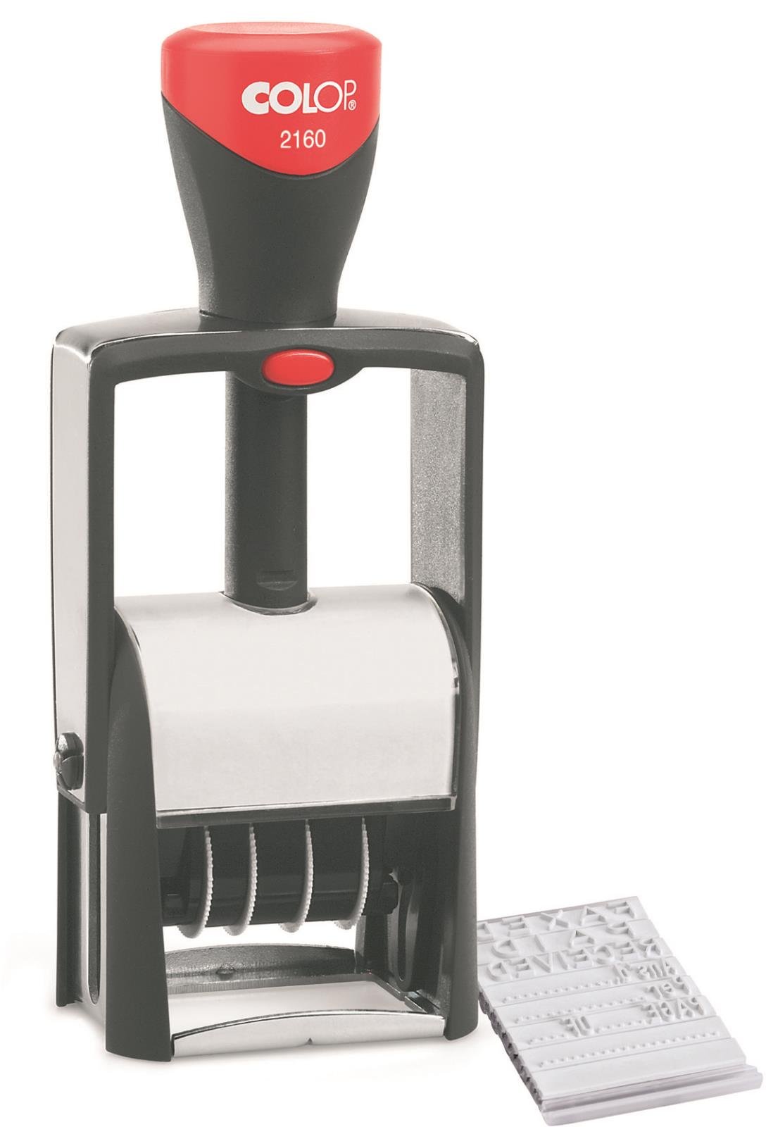 Stämpel Colop S2160/RL med datumfunktion och stämpelblock med extra stämplar