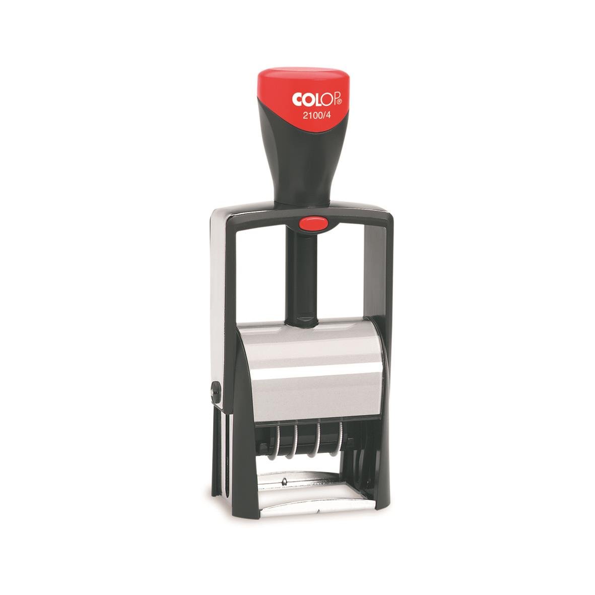 Röd och svart stämpel Colop S2100/4 med datumfunktion