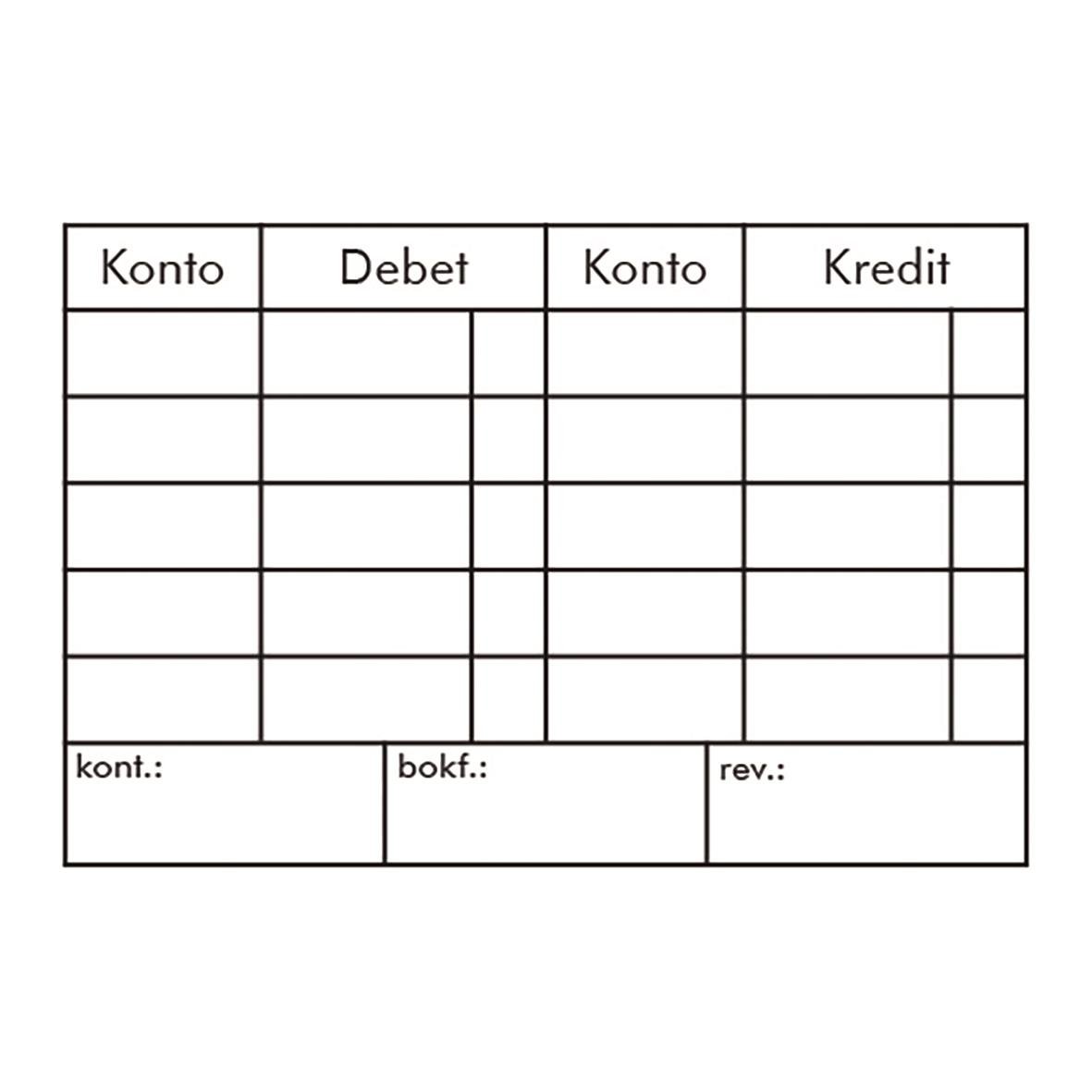 Stämpel Colop EOS Kontering UG3 svart med kontoplan för bokföring